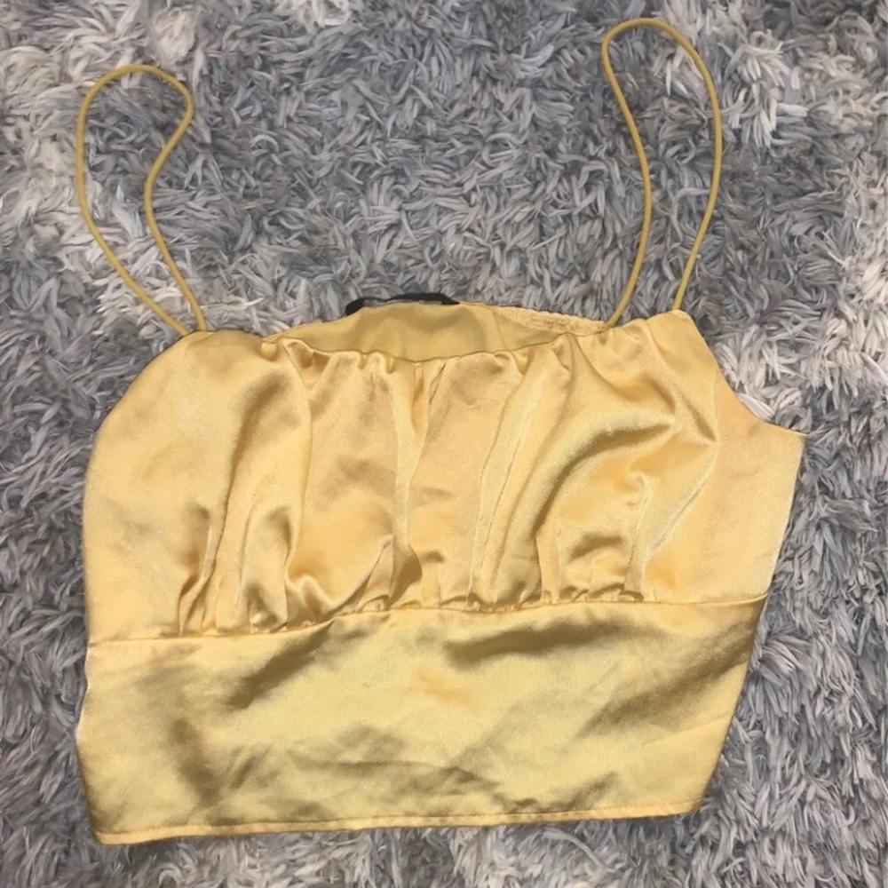 Yellow crop top